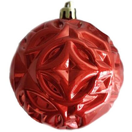 Новогоднее подвесное украшение из полистирола / 8x8x8см, красный