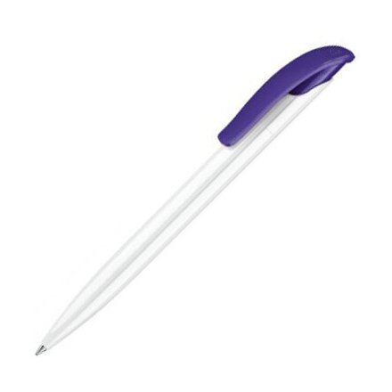 Ручка шариковая автоматическая "Challenger Polished Basic" белый/фиолетовый