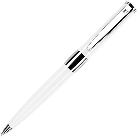 Ручка шариковая автоматическая "Image White Line" белый/серебристый