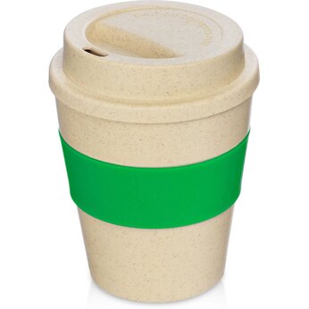 Стакан "Madrid" с крышкой, бежевый/зеленый