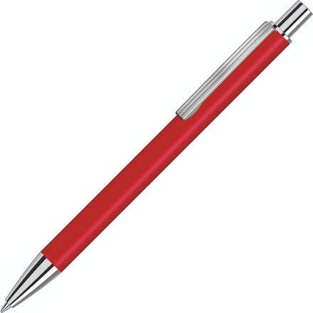 Ручка шариковая автоматическая "Groove" красный/серебристый