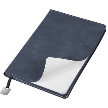 Ежедневник недатированный "Flexy Tenero Suede" с петлей, темно-синий, срез темно-синий