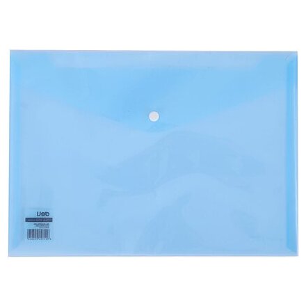 Папка-конверт на кнопке "Deli", A4, синий