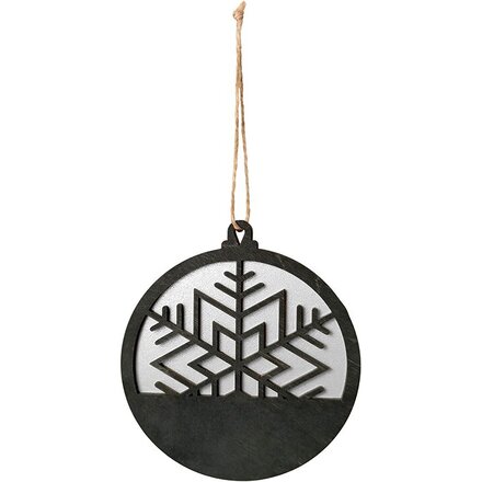 Подвеска "Noirflake" черный/серебристый