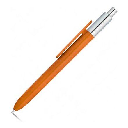Ручка шариковая автоматическая "Kiwu Chrome" оранжевый/серебристый
