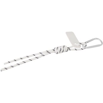 Брелок-веревочка на карабине, черно-белый