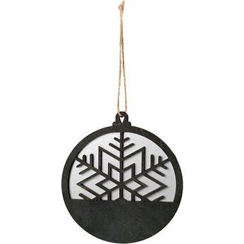 Подвеска "Noirflake" черный/серебристый