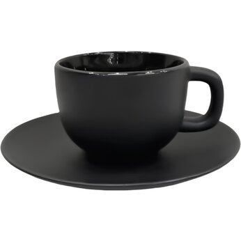 Чашка с блюдцем "Frozen" черный