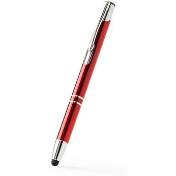 Ручка-стилус металлическая шариковая KRUGER, красный