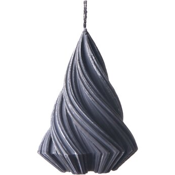 Свеча "Елка", ароматическая, черная с серебристым напылением