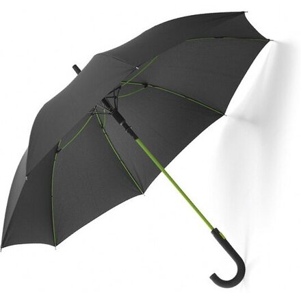 Зонт-трость "99145" черный/светло-зеленый
