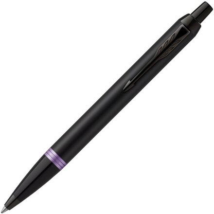 Шариковая ручка Parker IM Vibrant Rings Flame Amethyst Purple, стержень: M blue, в подарочной упаковке.
