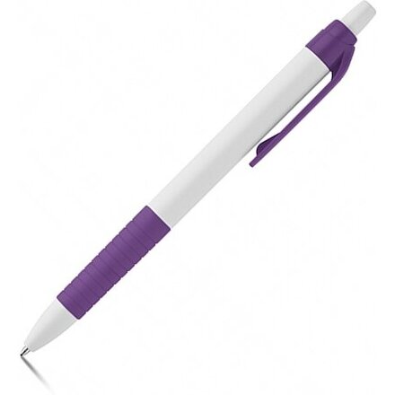 Ручка шариковая автоматическая "Aero" белый/фиолетовый
