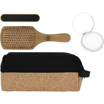 Подарочный набор с пилкой, бальзамом и расческой, черный