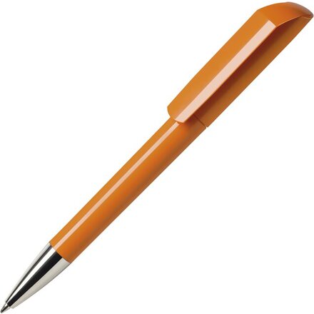 Ручка шариковая автоматическая "Flow C CR" оранжевый/серебристый