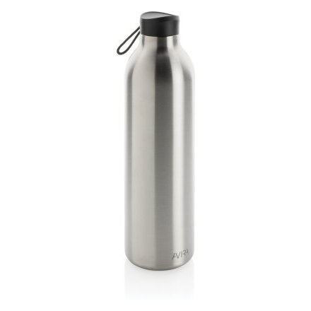 Бутылка для воды "Avior " с кольцом, серебристый/черный