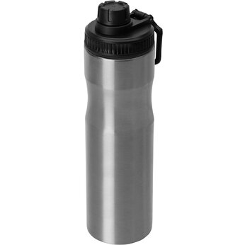Бутылка для воды "Supply" серебристый/черный