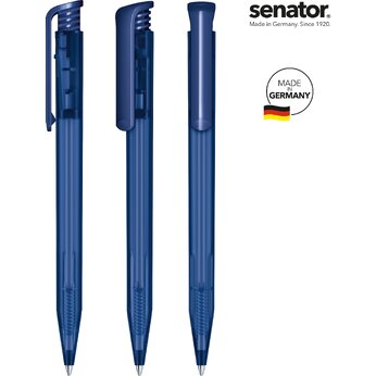 Ручка шариковая автоматическая "Super Hit Frosted" темно-синий