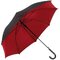 Зонт-трость "Doubly" черный/красный