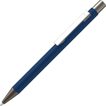 Ручка шариковая автоматическая "Straight Gum" софт-тач, темно-синий/антрацит