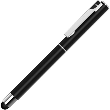 Ручка-роллер "Straight Si R Touch" черный/серебристый
