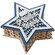 Шкатулка из фанеры в виде звезды "Asteris", сине-серебристый