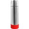 Термос "Picnic Silver To Go" с манжетой, серебристый/красный