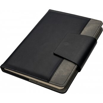 Блокнот А5 "Asunción", темно-серый/черный