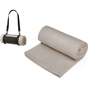 Плед «Нежность» с плечевым ремнем, светло -серый