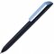 Ручка шариковая автоматическая "Flow Pure GOM K" софт-тач, черный/светло-голубой