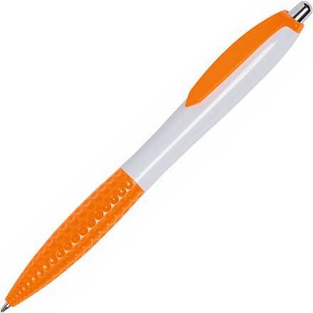 Ручка шариковая автоматическая "Jump" белый/оранжевый