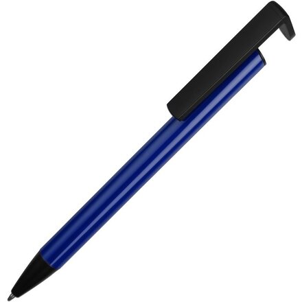 Ручка-подставка шариковая автоматическая "Кипер Металл" синий/черный