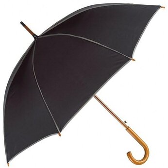 Зонт-трость "Waltz" черный/серый