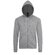 Толстовка худи унисекс "Stone" на молнии 260, 2XL, серый меланж