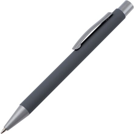 Ручка шариковая автоматическая "Abu Dhabi" софт-тач, графит/серебристый
