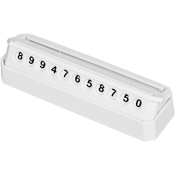 Табличка «Tempark» с номером телефона для временной парковки, белый