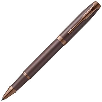 Ручка роллер Parker IM Monochrome Brown, стержень:F, цвет чернил: black, в подарочной упаковке.