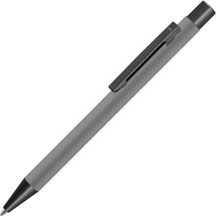Ручка шариковая автоматическая "Straight Gum" софт-тач, серый/антрацит