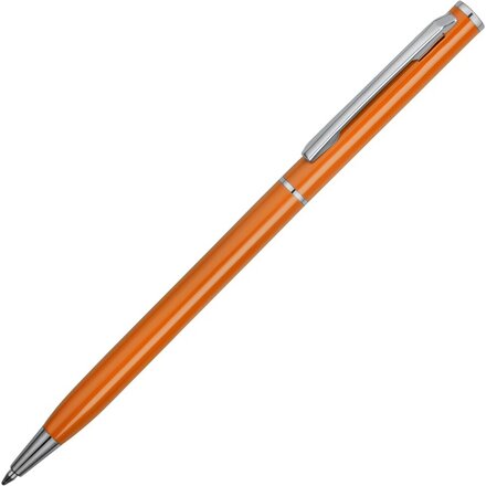 Ручка шариковая автоматическая "Атриум" оранжевый/серебристый