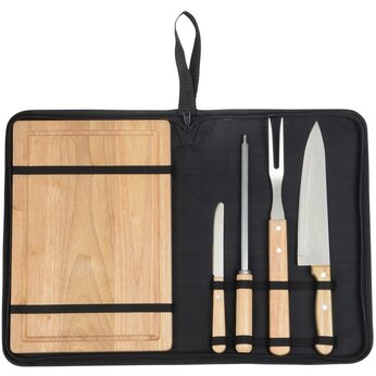 Набор для разделки мяса "Best BBQ" коричневый/серебряный