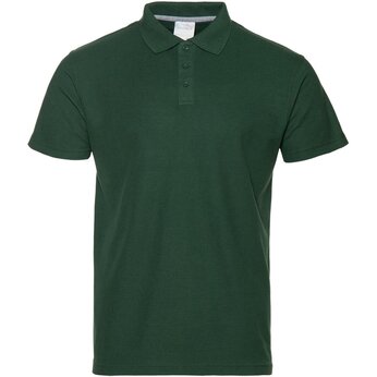 Рубашка-поло мужская "STAN" 185, XL, темно-зеленый