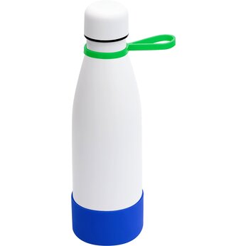 Термобутылка  "Olivia To Go" с манжетой, белый/зеленый/синий