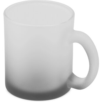 Стеклянная матовая кружка с градиентом для сублимации, черный "Ombre Sub"