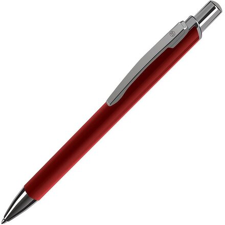 Ручка шариковая автоматическая "Work" красный/серебристый