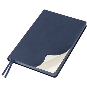 Ежедневник недатированный А5 "Flexy Soft Touch Latte", темно-синий, срез темно-синий