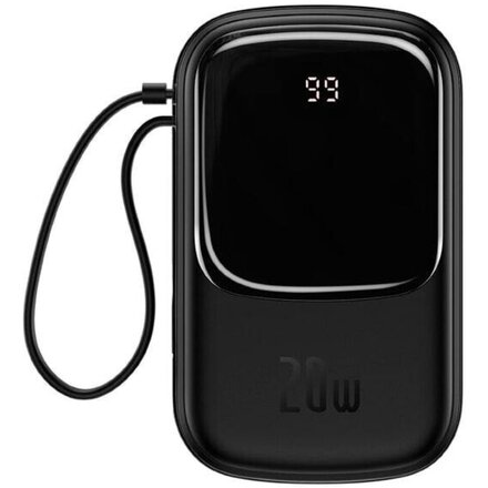 Зарядное устройство Power Bank "Qpow Pro Digital Display Fast Charge" 10000 мАч, черный