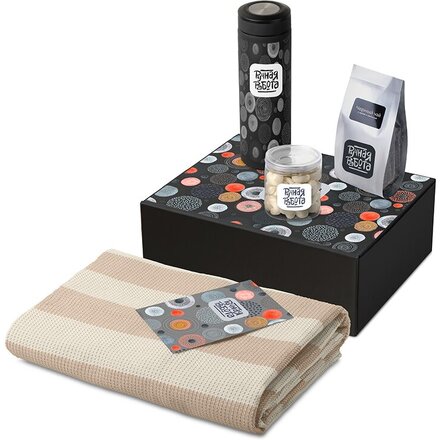 Подарочный набор «Re:y. Warm» с пледом, термосом и чаем