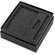 Коробка подарочная под блокнот А6, ручку и флешку "Smooth M" 16*15*6 см, черный