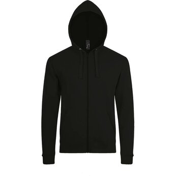 Толстовка худи унисекс "Stone" на молнии 260, S, черный