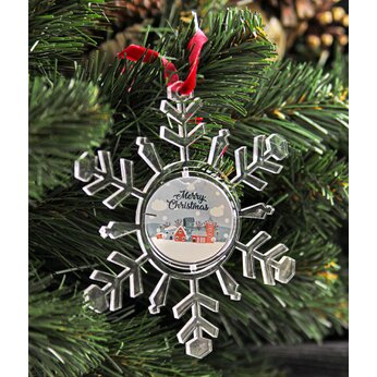 Подвеска декоративная "Снежинка" прозрачный